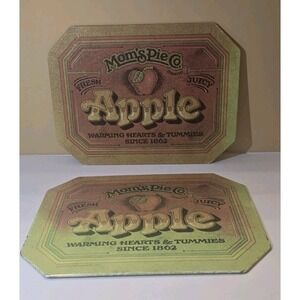Vintage Ballonoff 1978 Set Of 2 Mom's Apple Pie Hot Mat Made In USA